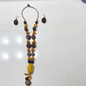 Handmade necklace with various seeds !